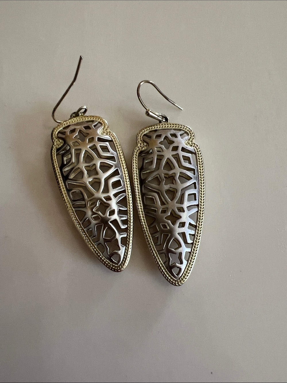 Kendra Scott Silver Filigree Drop Earrings